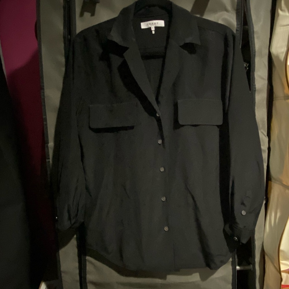 Frame Black Casual Button‎ Down Shirt - Picture 3 of 6